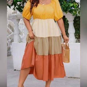 Shein Plus Ruffle Hem Dress